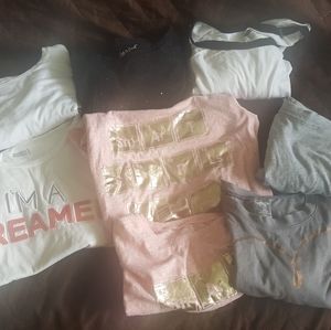 Lot of 8 girls long sleeve tees